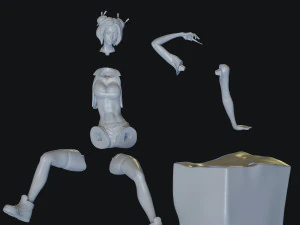 Girl Cyberpunk 3D Model