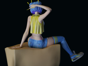 Girl Cyberpunk 3D 모델