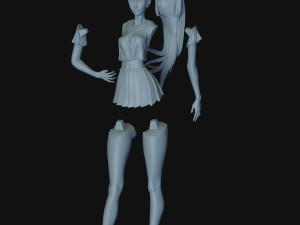 Girl schoolgirl 3D Модель