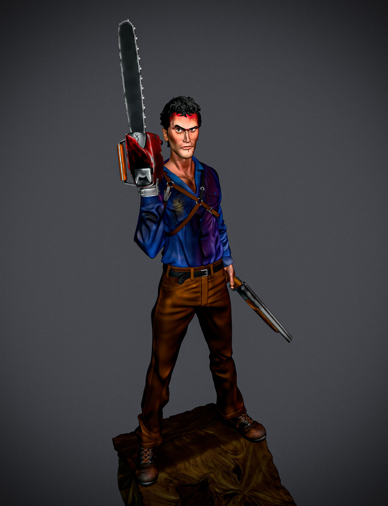 Ash Williams - The Evil Dead 2 3D Baskı Modeli .c4d .max .obj .3ds .fbx .stl .blend