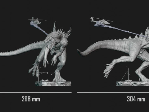 Godzilla 1998 Modelo de Impressão 3D