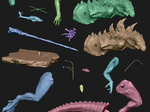 Godzilla 1998 Modelo de Impressão 3D