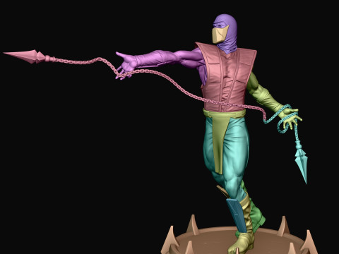 Scorpion - Mortal Kombat 3 Modèles 3D en vedette