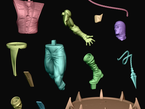 Scorpion - Mortal Kombat 3 Modèles 3D en vedette
