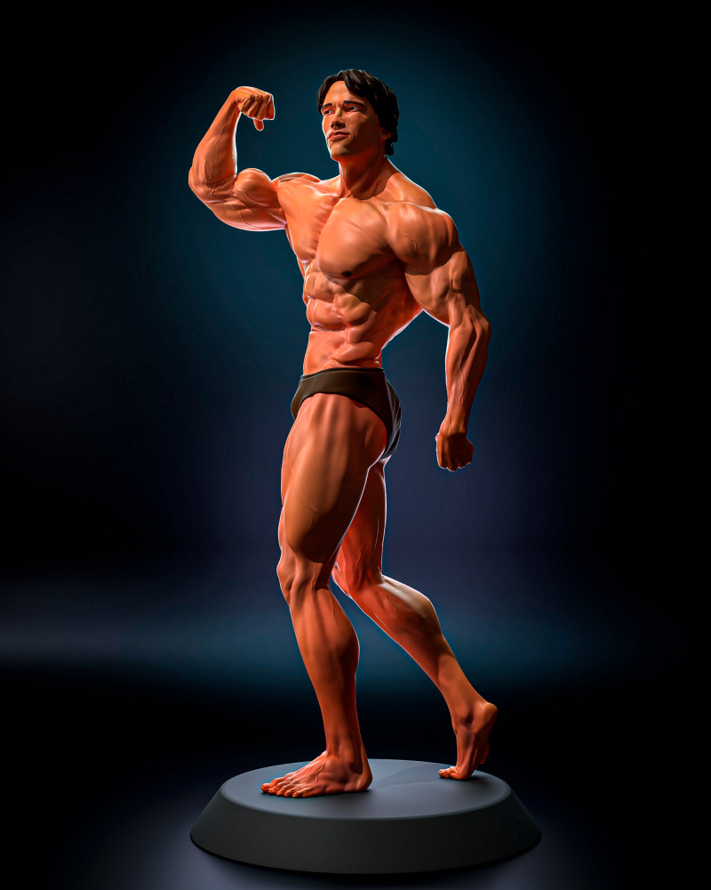 Arnold Schwarzenegger Model Cetak 3D .c4d .max .obj .3ds .fbx .stl .blend