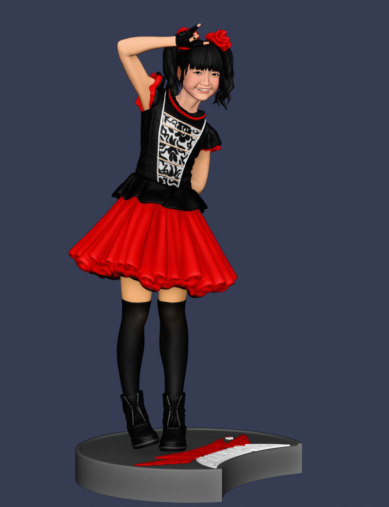 Yui Mizuno - BABYMETAL 3D Druckmodell .c4d .max .obj .3ds .fbx .stl .blend 