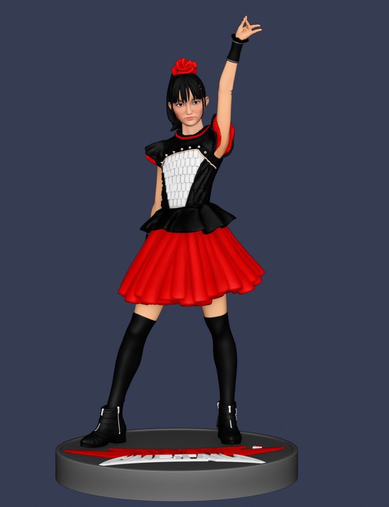 Suzuka Nakamoto - BABYMETAL 3D Print Model .c4d .max .obj .3ds .fbx .stl .blend 
