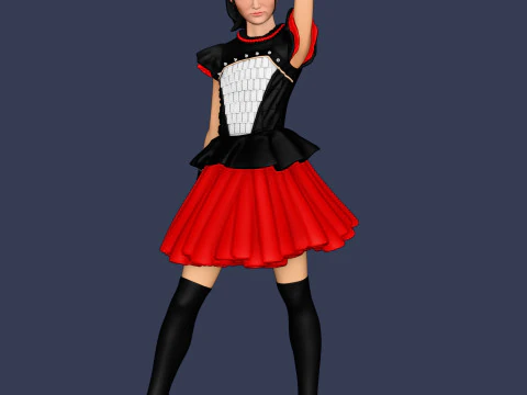 सुजुका नाकामोतो - बेबीमेटल 3D प्रिंट मॉडल