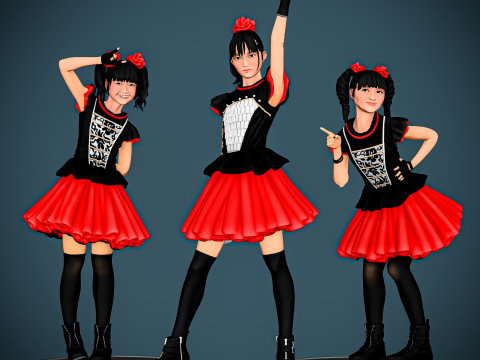 Group BABYMETAL 3D Print Model