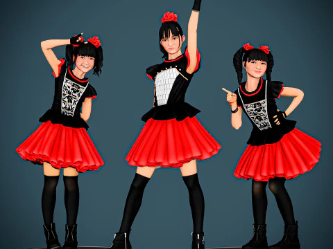 समूह बेबीमेटल 3D प्रिंट मॉडल