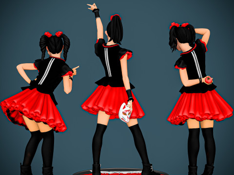 Group BABYMETAL 3D Baskı Modeli