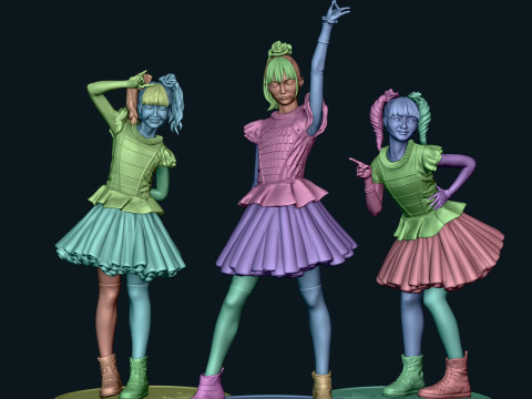 Group BABYMETAL 3D Baskı Modeli