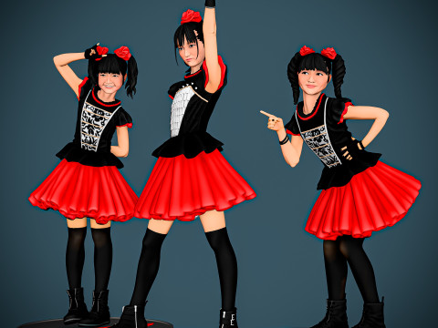 Group BABYMETAL 3D Baskı Modeli