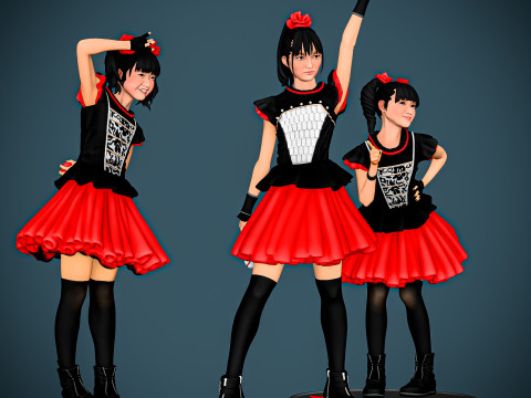 Group BABYMETAL 3D Baskı Modeli
