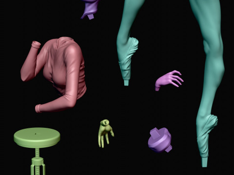 Ballet dancer 3D Print Model