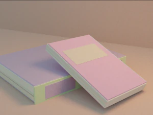 Books and lamp 3D Model