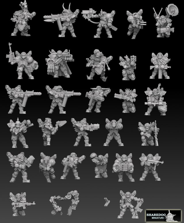 Ork Astroknight Megapack Modelo de impresión 3D .c4d .max .obj .3ds .fbx .stl .blend 