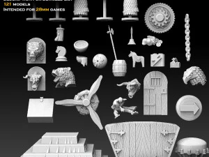 Megapack de acess&oacute;rios Modelo de Impressão 3D