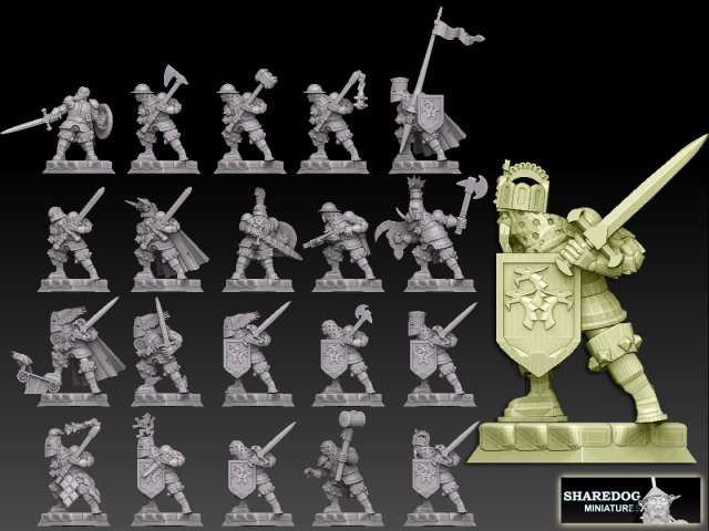 Medieval Knight Megapack Model do druku 3D .c4d .max .obj .3ds .fbx .stl .blend 