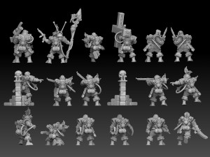 Anachronist Arquebusier Company Model Cetak 3D