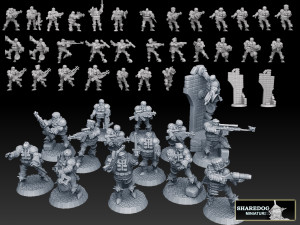 Combat Monks Cadre Megapack 3D Print Model