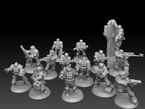 Combat Monks Cadre Megapack 3D Print Model