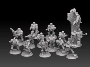Combat Monks Cadre Megapack 3D Print Model