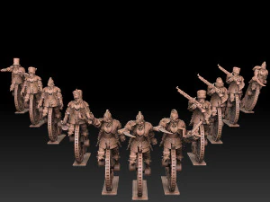 바퀴 달린 후사르 3D 프린트 모델