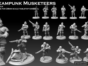Steampunk Musketeers 3D Print Model