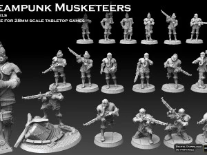 Mosqueteros Steampunk Modelo de impresión 3D
