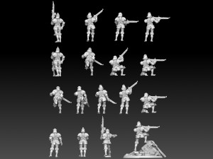 Steampunk Musketeers 3D Baskı Modeli