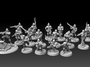 Steampunk Musketeers 3D Baskı Modeli