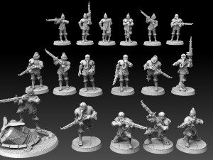 Steampunk Musketeers 3D Baskı Modeli