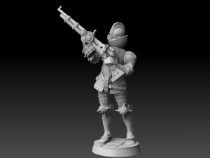 Steampunk Musketeers 3D Baskı Modeli
