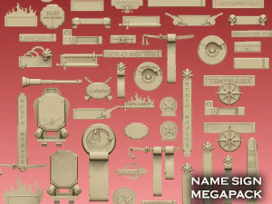 İsim İşareti Megapack 3D Baskı Modeli