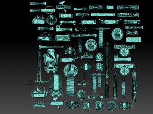Name Sign Megapack 3Dプリントモデル