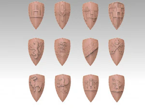 Paquete de escudos B&aacute;ltico Modelo de impresión 3D