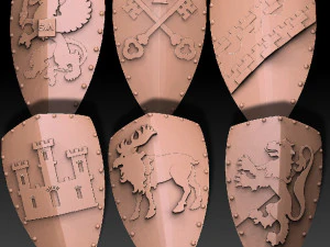 Paquete de escudos B&aacute;ltico Modelo de impresión 3D