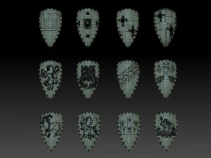 Paquete de escudos B&aacute;ltico Modelo de impresión 3D