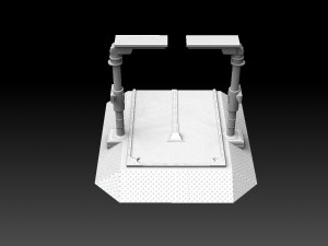 Modular Road Grid Streetlights And Crosswalks Model Cetak 3D
