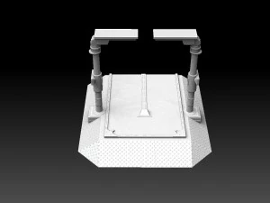 Modular Road Grid Streetlights And Crosswalks 3D Print Model