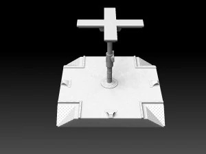 Modular Road Grid Streetlights And Crosswalks 3D Print Model