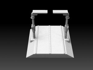 Modular Road Grid Streetlights And Crosswalks Model Cetak 3D