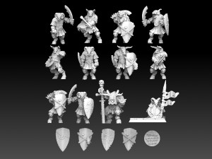 Undead Beastmen Chain Mail Swordsmen 3D 프린트 모델