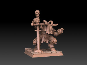 Undead Beastmen Chain Mail Swordsmen 3D 프린트 모델