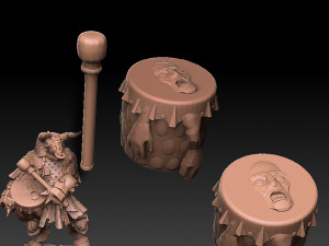 Undead Beastmen Chain Mail Swordsmen 3D 프린트 모델