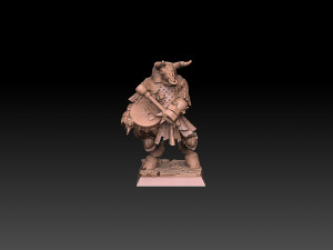 Undead Beastmen Chain Mail Swordsmen 3D 프린트 모델