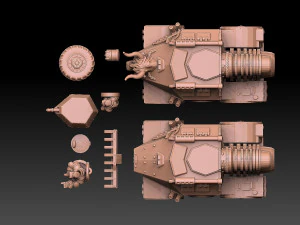 Space Dwarf Rocket APC 3D Print Model