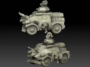 Space Dwarf Rocket APC 3D प्रिंट मॉडल