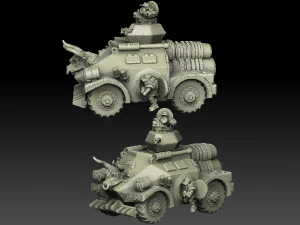 Space Dwarf Rocket APC 3D Print Model